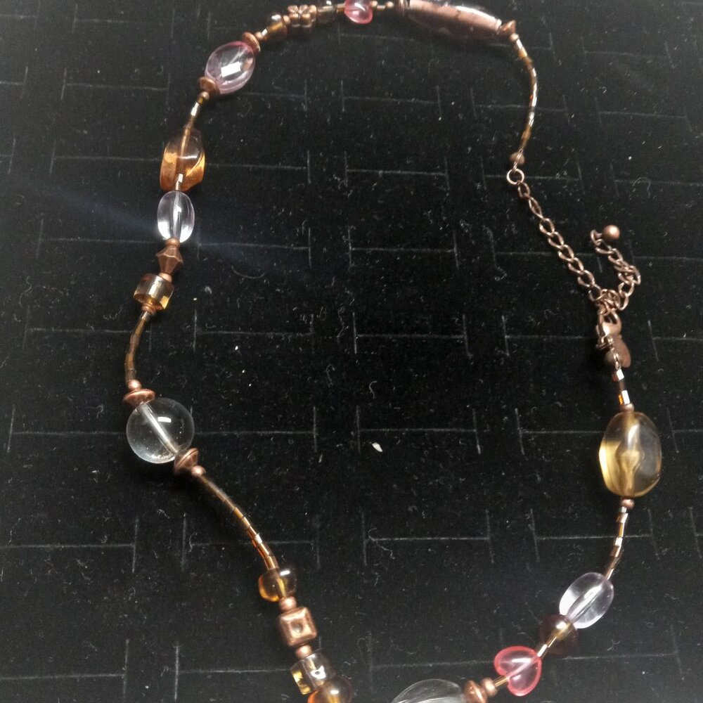 Beautiful brown purple lia sophia Necklace